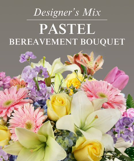 Pastel Bereavement Bouquet - Designer's Choice