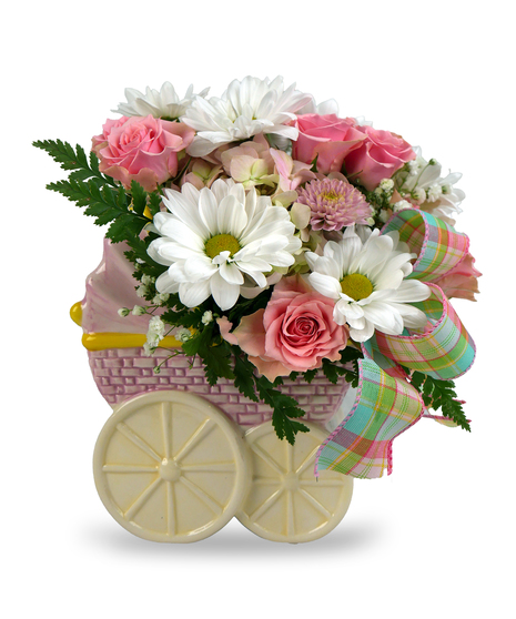 Baby Girl Ceramic Container