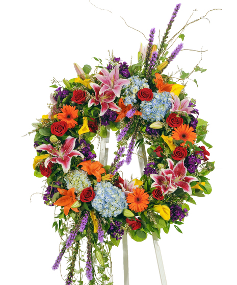 Brighter Days Wreath on Easel