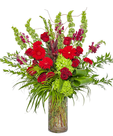 Crimson Elegance Vase