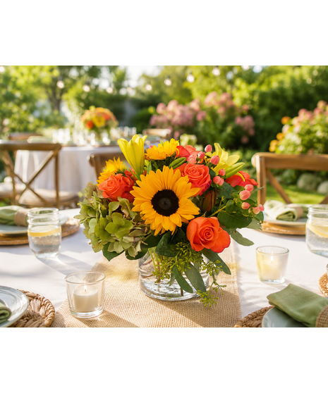 Summer Celebrations Centerpiece - Best For Round Tables