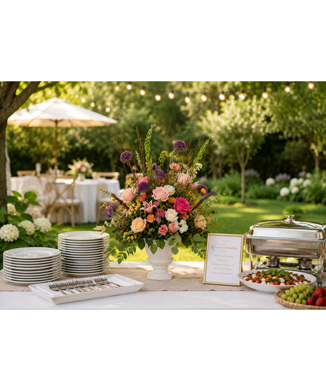 Summer Celebrations Buffet Arrangement - Color Choices Available
