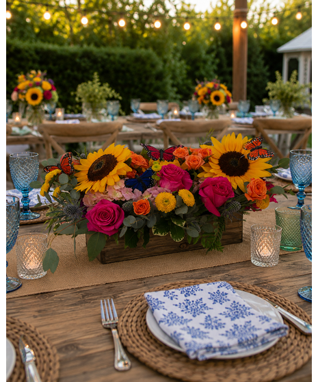 Summer Celebrations Centerpiece - Best For Long Tables