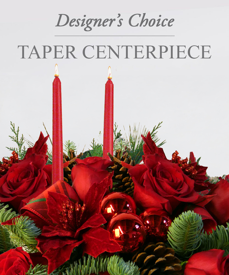 Taper Candle Holiday Centerpiece - Designer's Choice