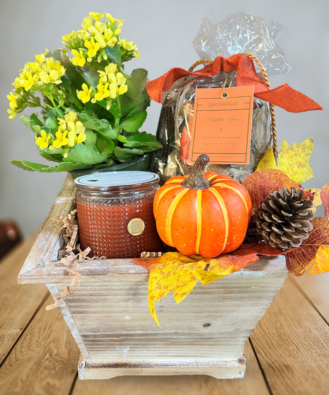 Fall Fragrance & Kalanchoe Gift Basket