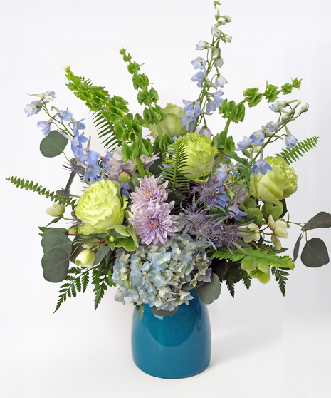 March Birthstone Arrangement - Aquamarine Aura