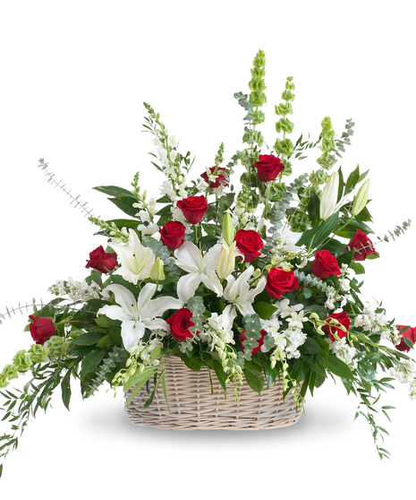 Rose & Lily Floor Basket