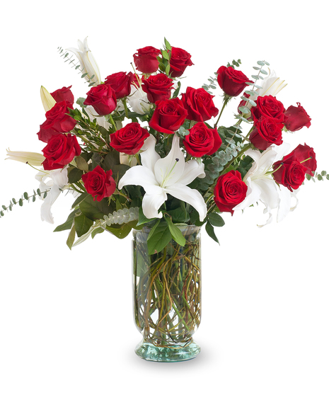 Rose & Lily Vased Tribute