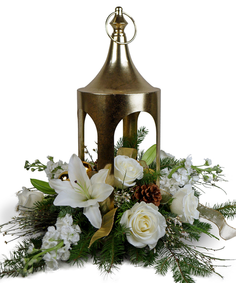 Golden Lantern Centerpiece