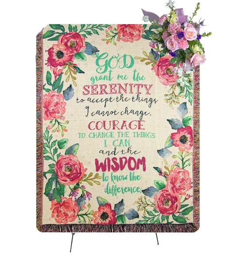 Serenity Prayer with Flower Border