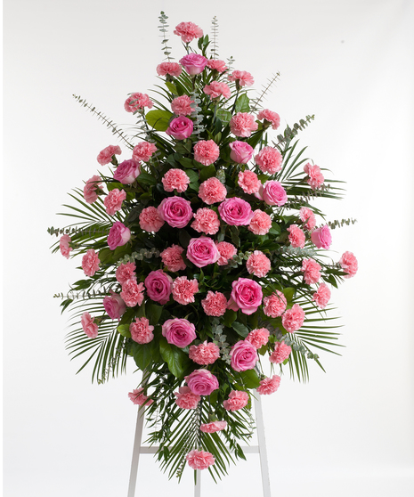 Rose & Carnation Standing Spray - Color Selections Available
