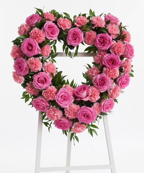 Rose & Carnation Heart - Color Selections Available