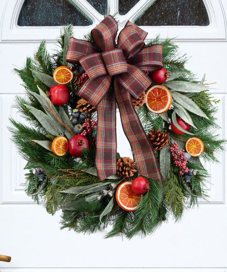 Winter Citrus Permanent Wreath