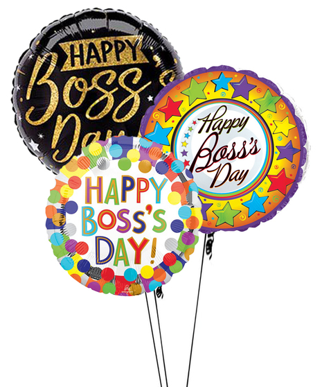 3 Boss's Day balloons