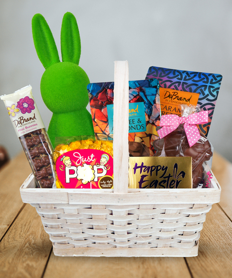 Bright Easter Basket - Includes Big Decorative Bunny!
