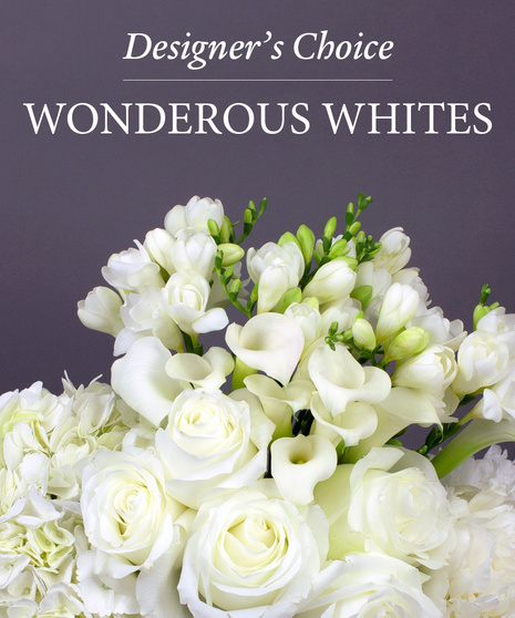Bouquet of flowers overlaid in pink with text that says 