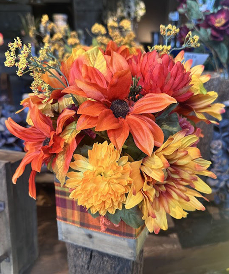 Fall Artificial Flower Arrangement - Safe for ICU Delivery