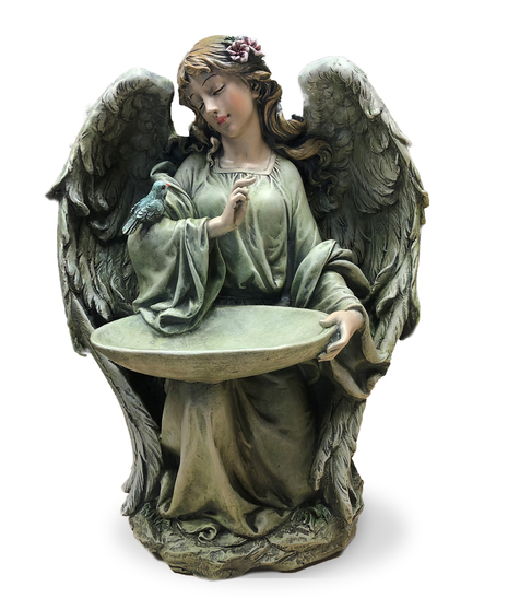Kneeling Angel Birdfeeder