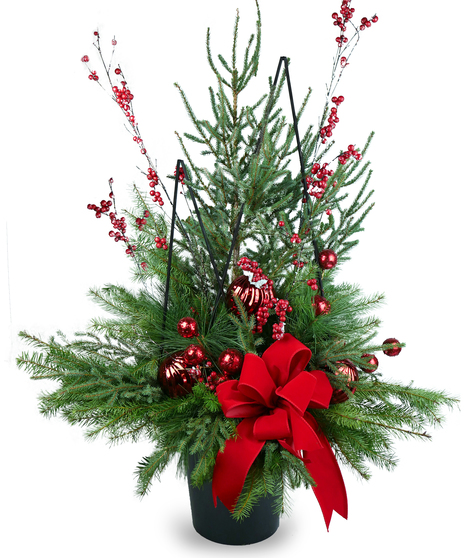 Metal Tree Holiday Urn Insert - Easily Drop Into Your Outdoor Pots!