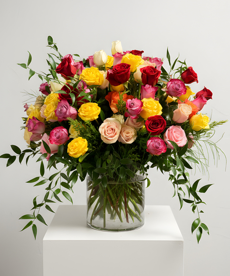 100 Multi-Colored Roses