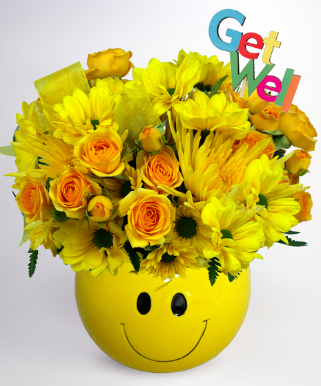 Get Well Sunny Smiles - With Get Well Sign!
